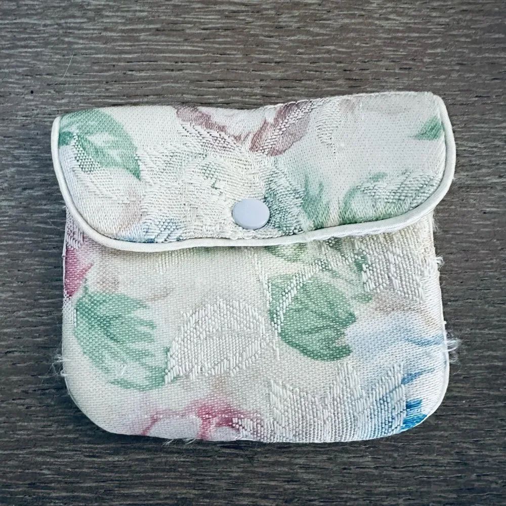 Vintage Floral Jewelry Gift Bag Makeup Pouch